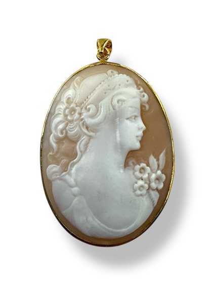 Pendant Mandile 1922 Woman Cammei  in Silver Conchiglia 2MCICM65 - 2MCICM65